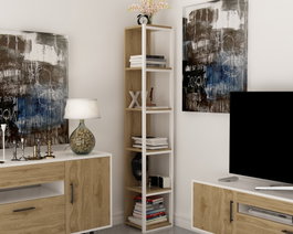 Hanah Home Texas Estantería Roble y Blanco